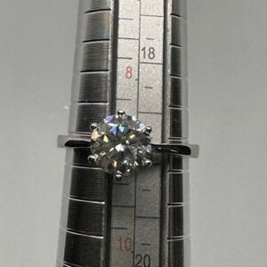 Moissanite Diamond Engagement Ring 6 Prong Wedding GRA 925 2 Ct Size 9